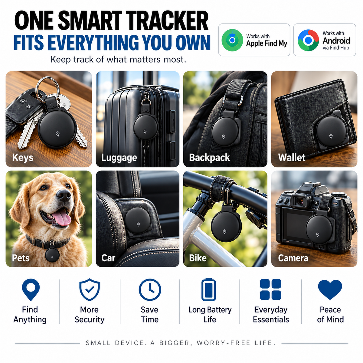 TravelHeart™ Smart Tracker – Find Your Essentials Anywhere